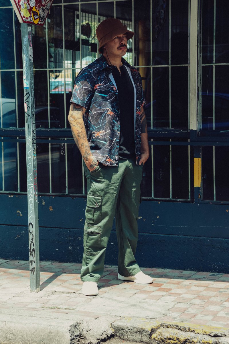 Pantalon Carpintero Cargo Olivo - ANTIFASHION
