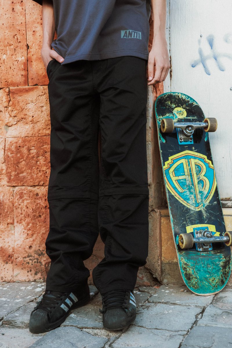 Pantalon Carpintero Convertible Negro - ANTIFASHION
