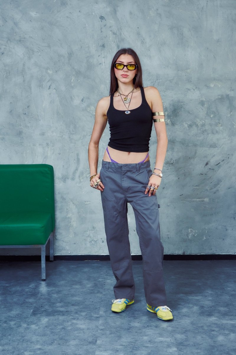 Pantalon Carpintero Heavy Duty Gris - ANTIFASHION