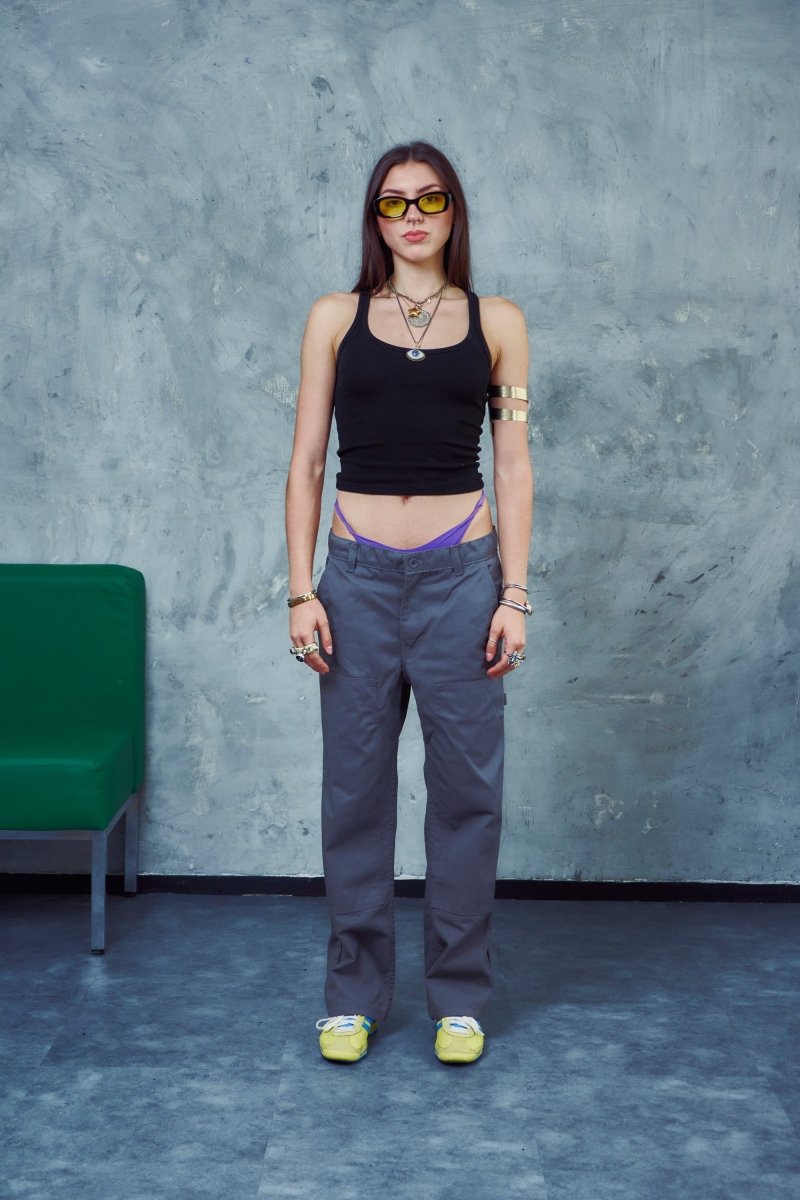 Pantalon Carpintero Heavy Duty Gris - ANTIFASHION