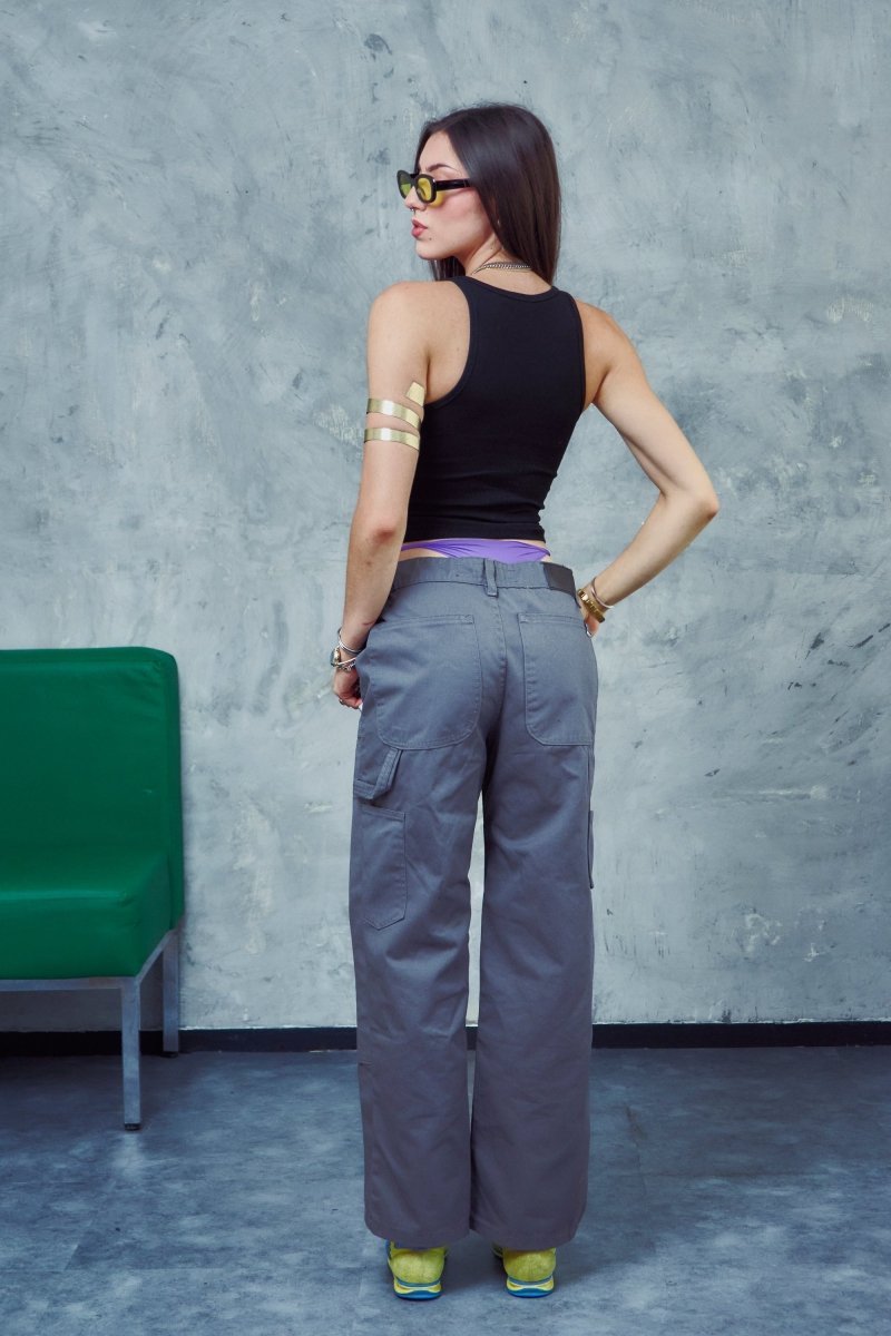 Pantalon Carpintero Heavy Duty Gris - ANTIFASHION