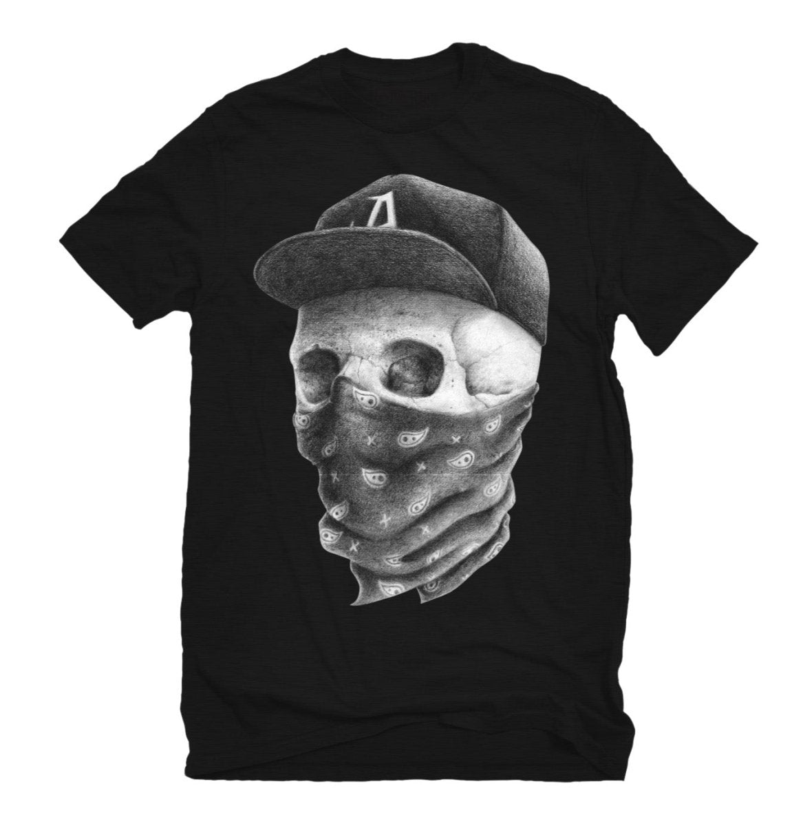 Playera Bandana Skull Negro - ANTIFASHION