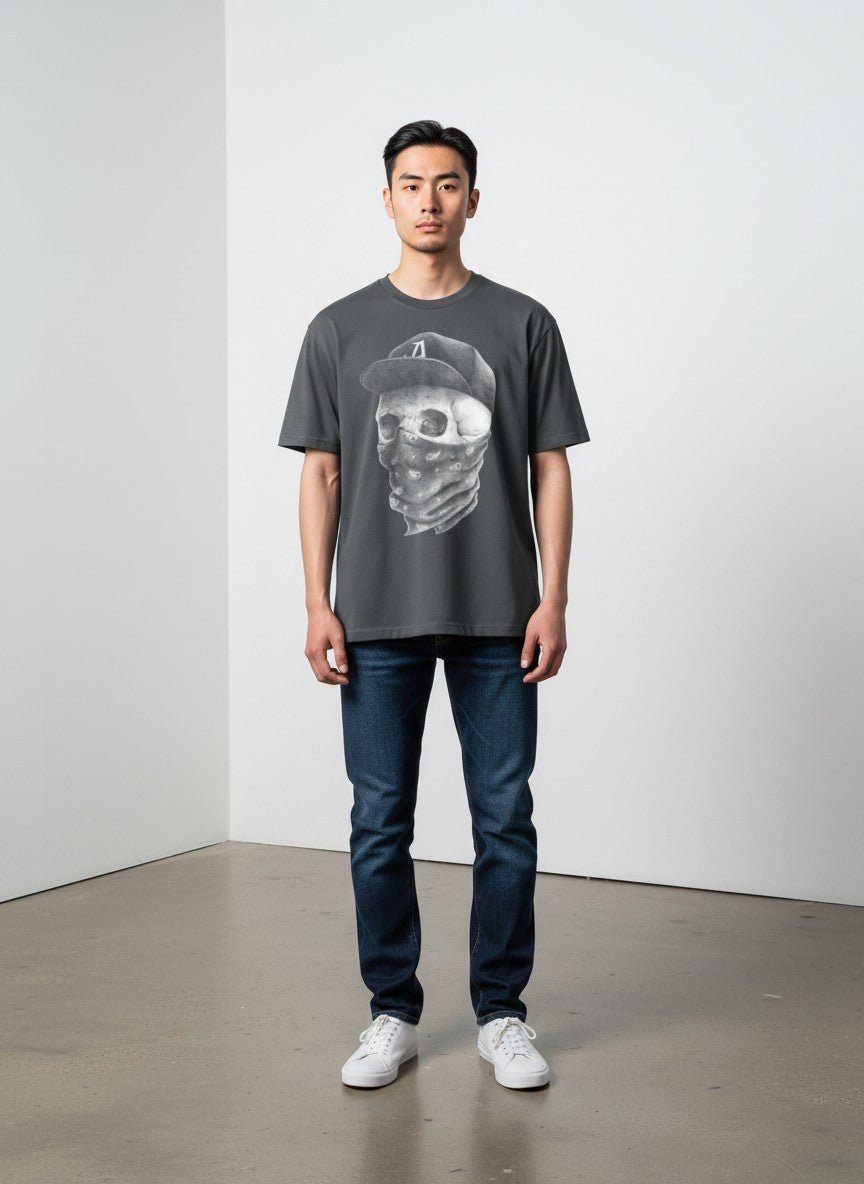 Playera Bandana Skull Oxford - ANTIFASHION