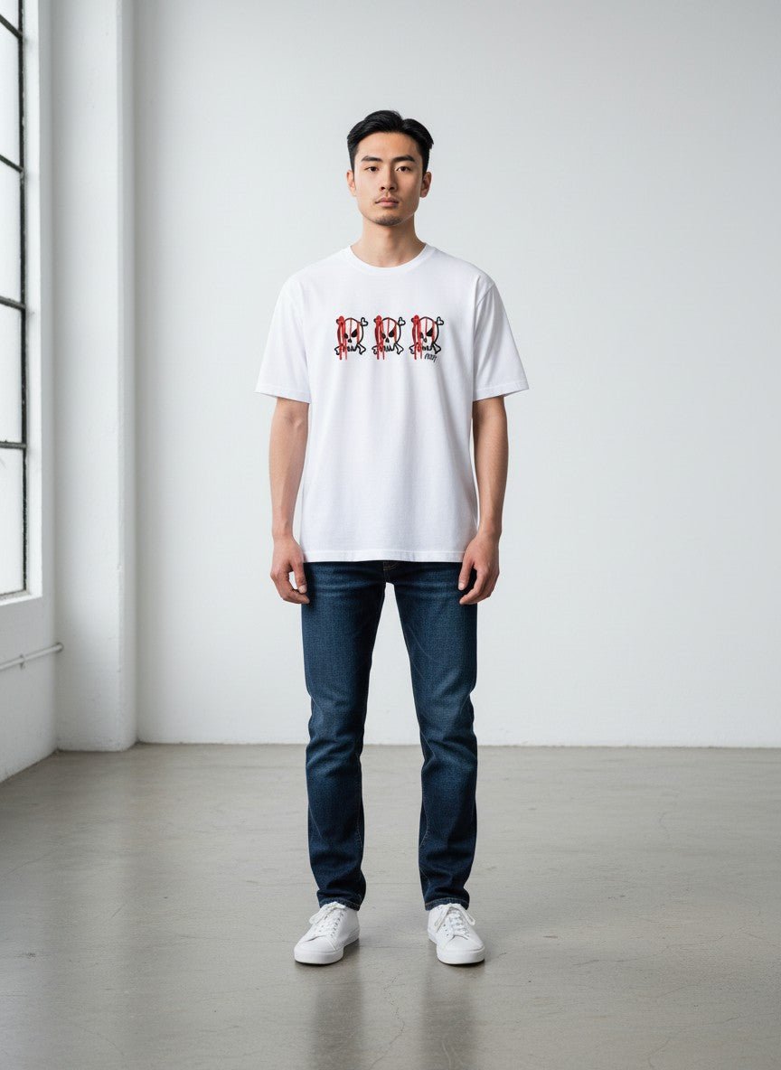 Playera Blood Blanco - ANTIFASHION
