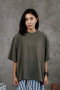 Playera Boxy Verde Militar - ANTIFASHION