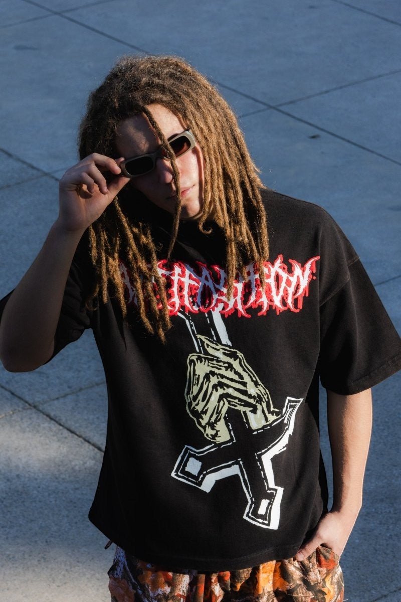 Playera Heavy Duty Christ Black - ANTIFASHION
