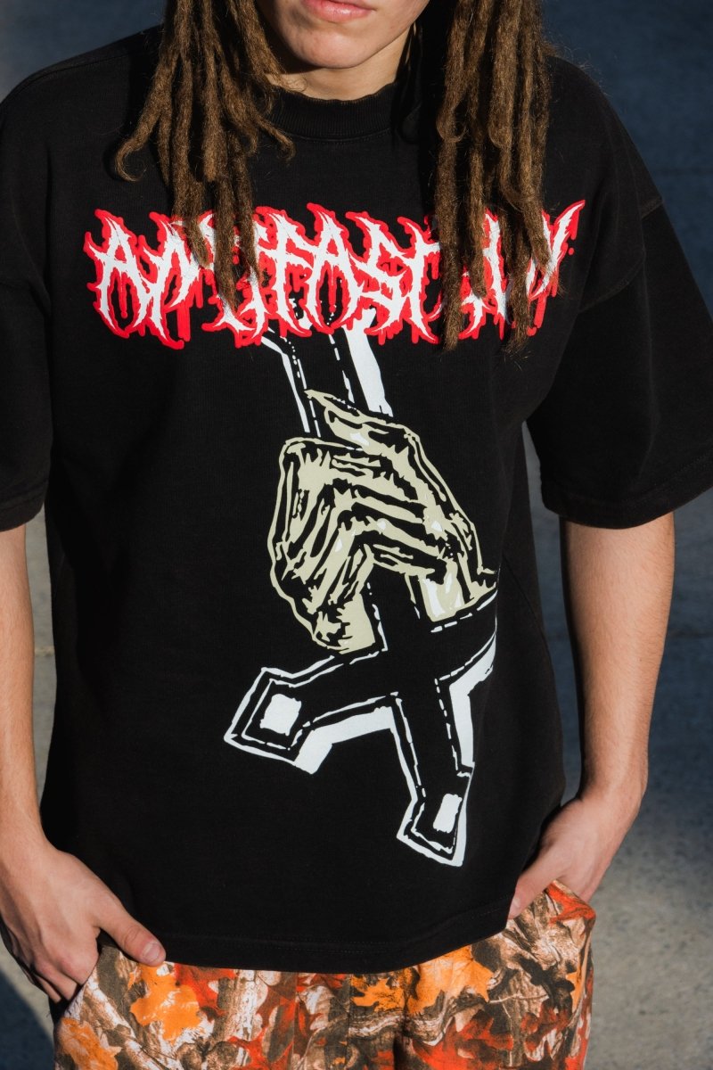 Playera Heavy Duty Christ Black - ANTIFASHION