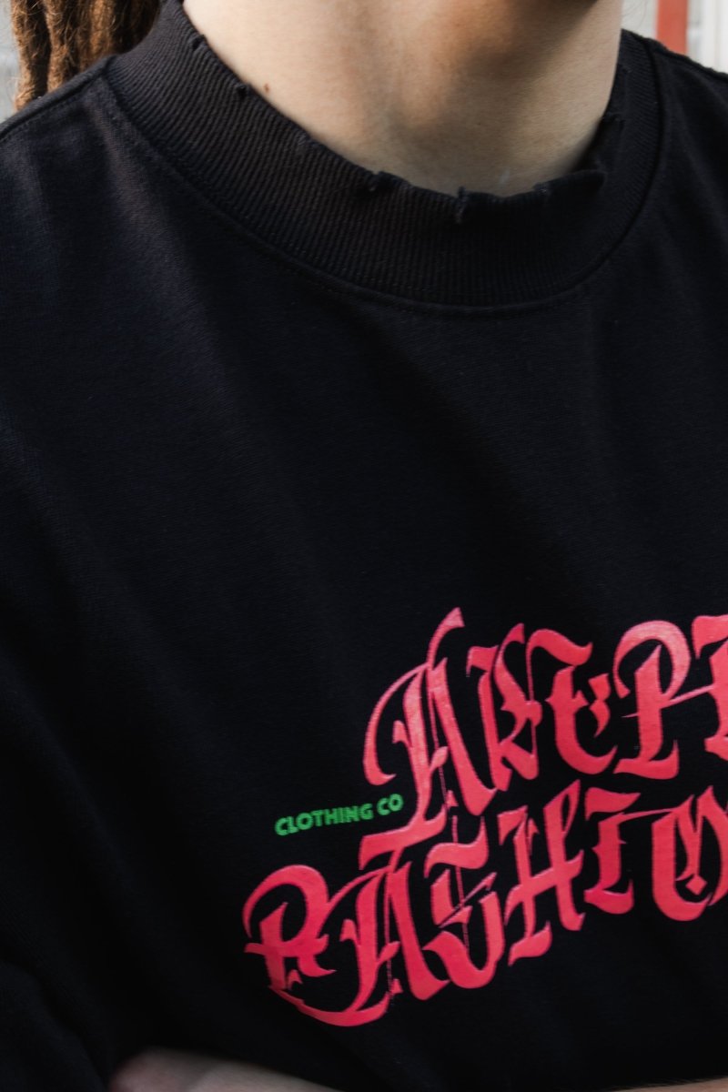Playera Heavy Duty Oni Mask Black - ANTIFASHION