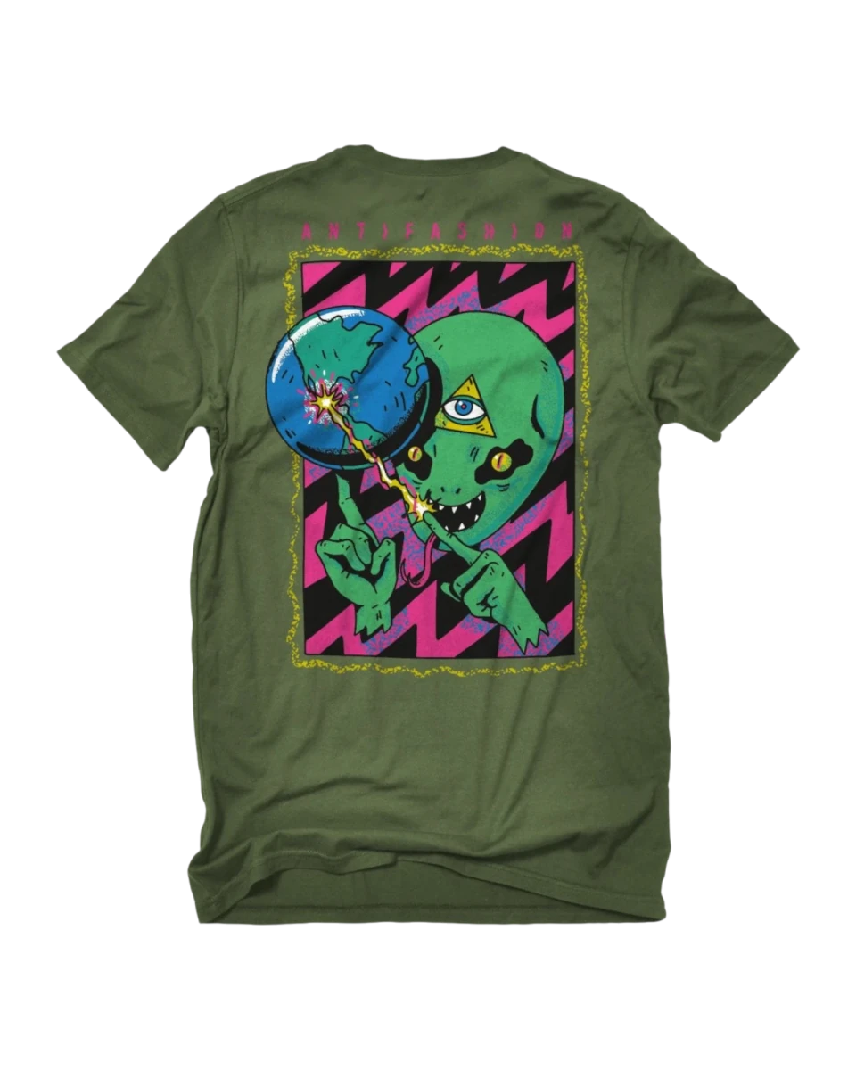 Playera Hidden Power Olivo - ANTIFASHION