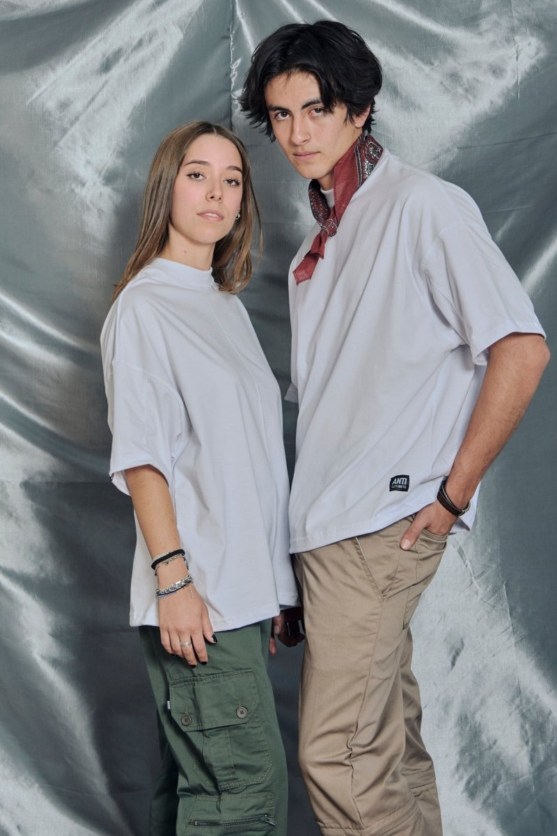 Playera Oversize Dravus White - ANTIFASHION