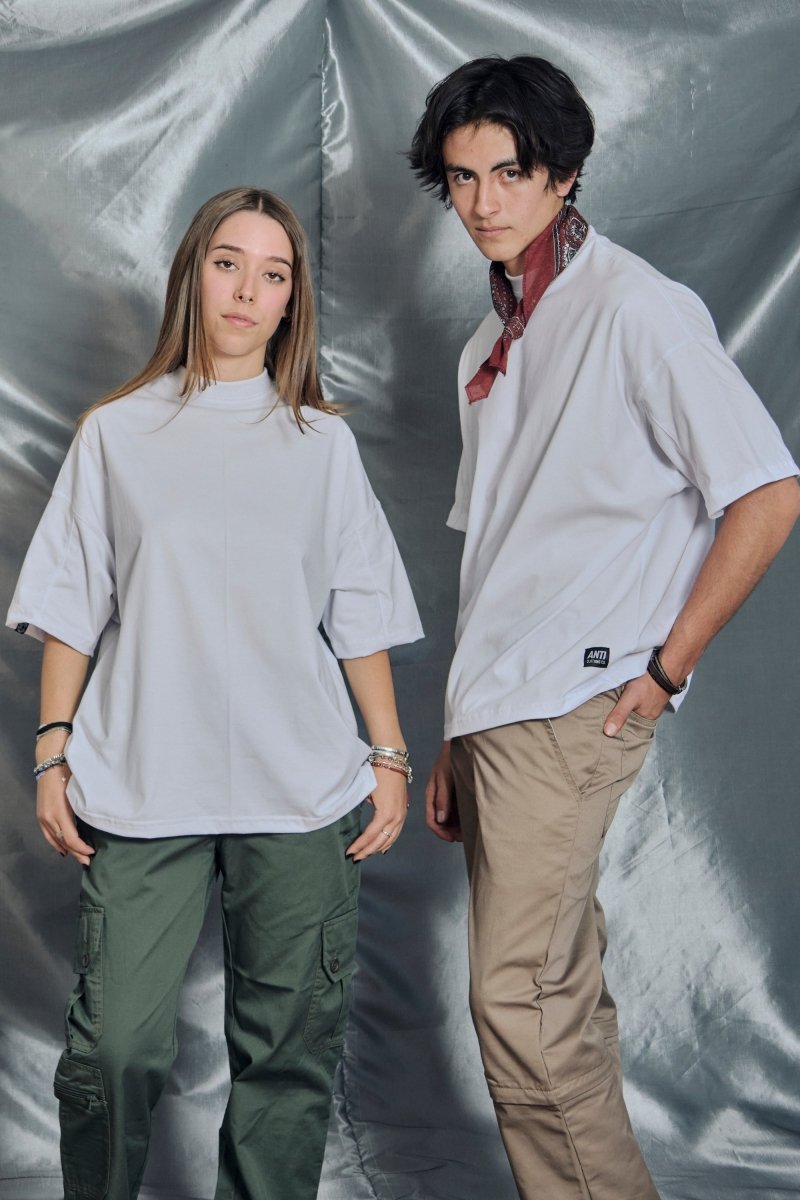 Playera Oversize Dravus White - ANTIFASHION