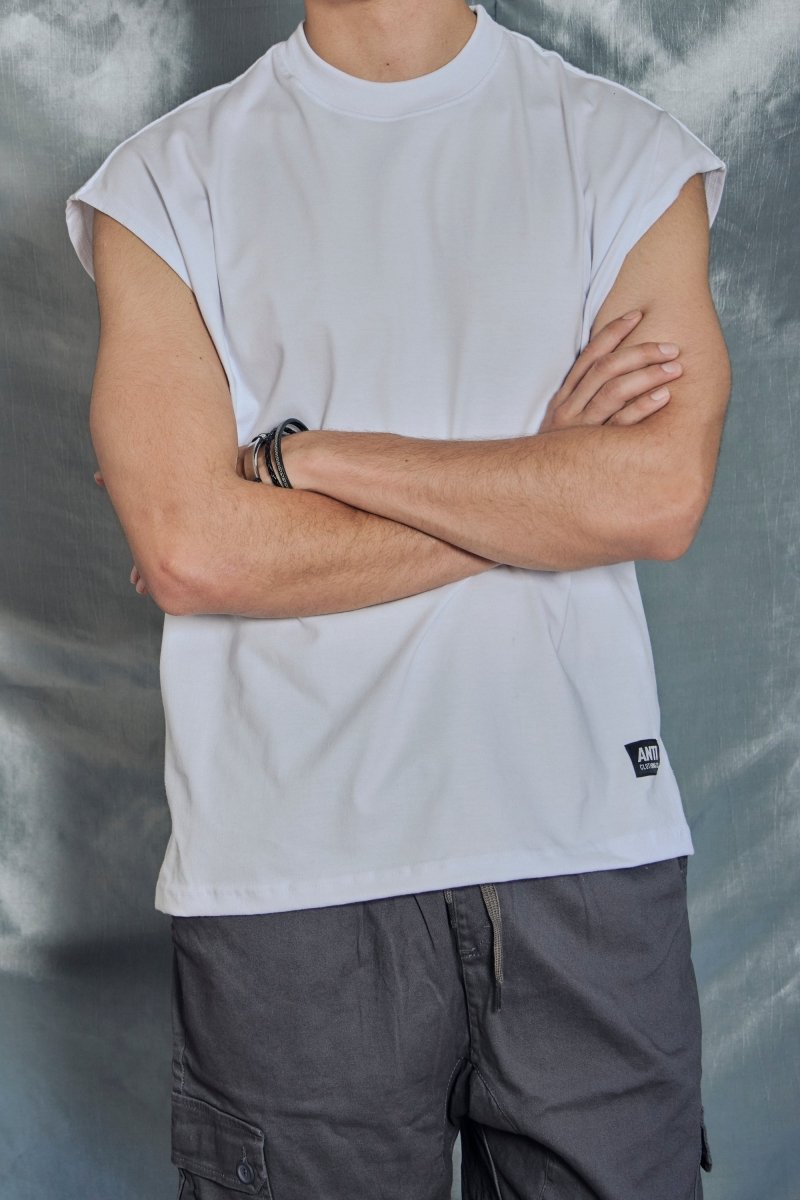 Playera Oversize Fire White - ANTIFASHION
