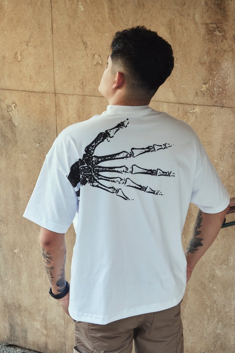 Playera Prime Hand White - ANTIFASHION