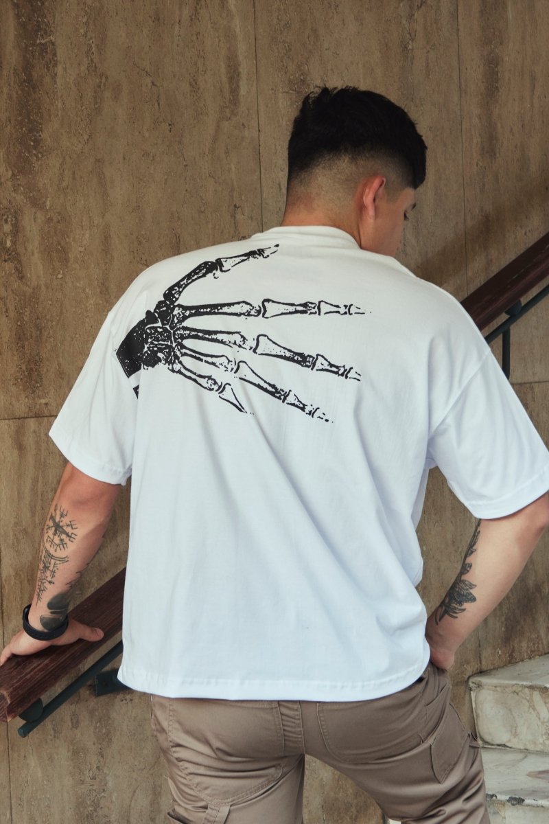 Playera Prime Hand White - ANTIFASHION