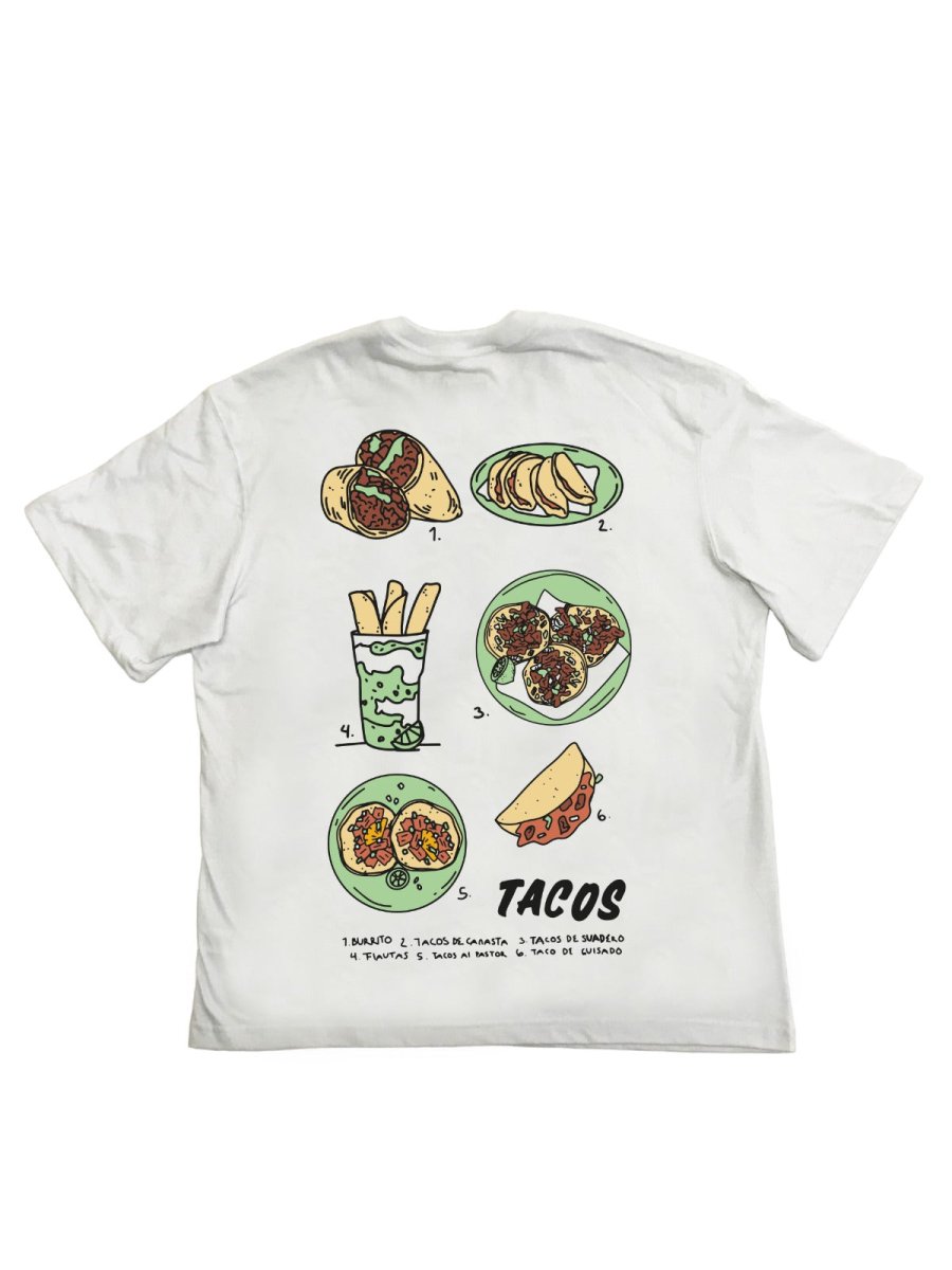 Playera Prime Tacos Blanco - ANTIFASHION