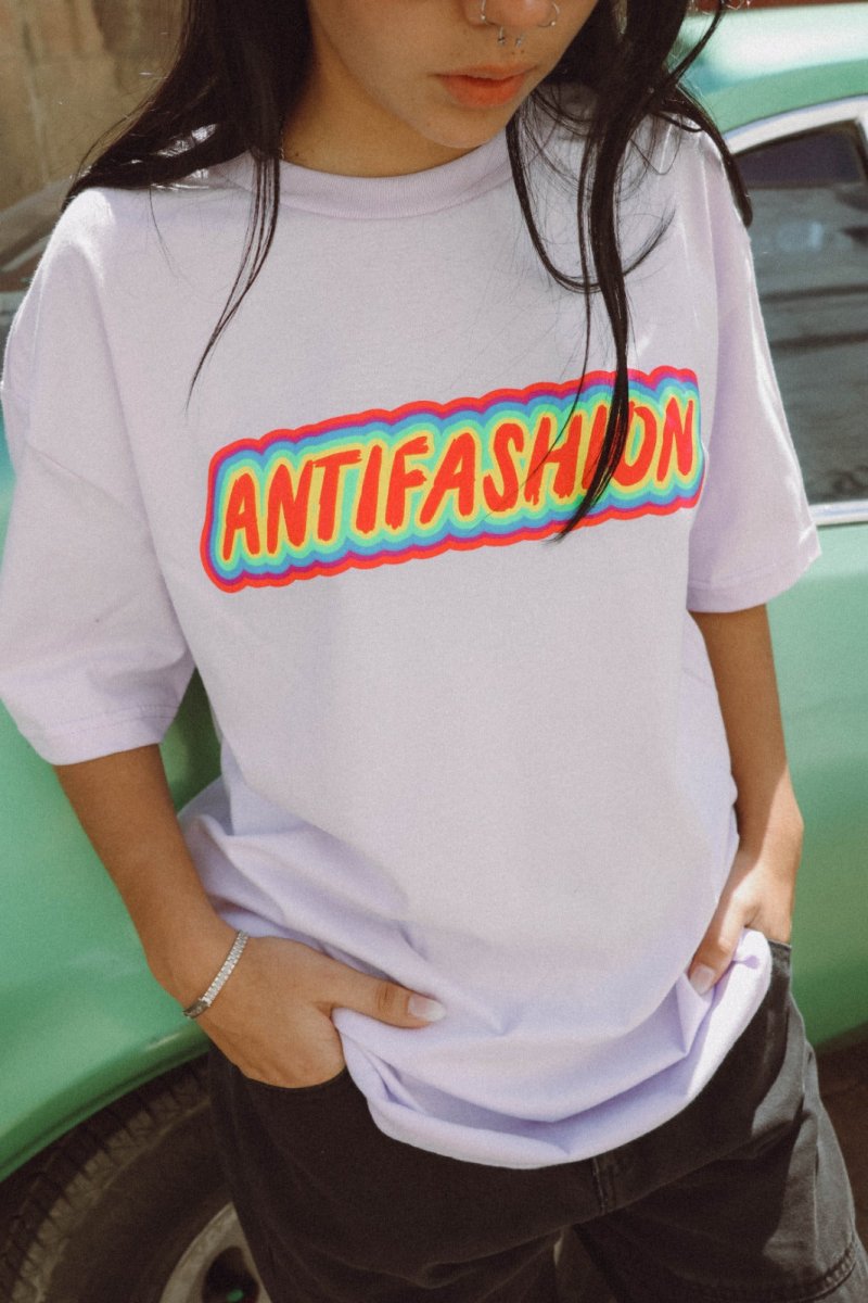 Playera SKULL LIGHTING Lila - ANTIFASHION