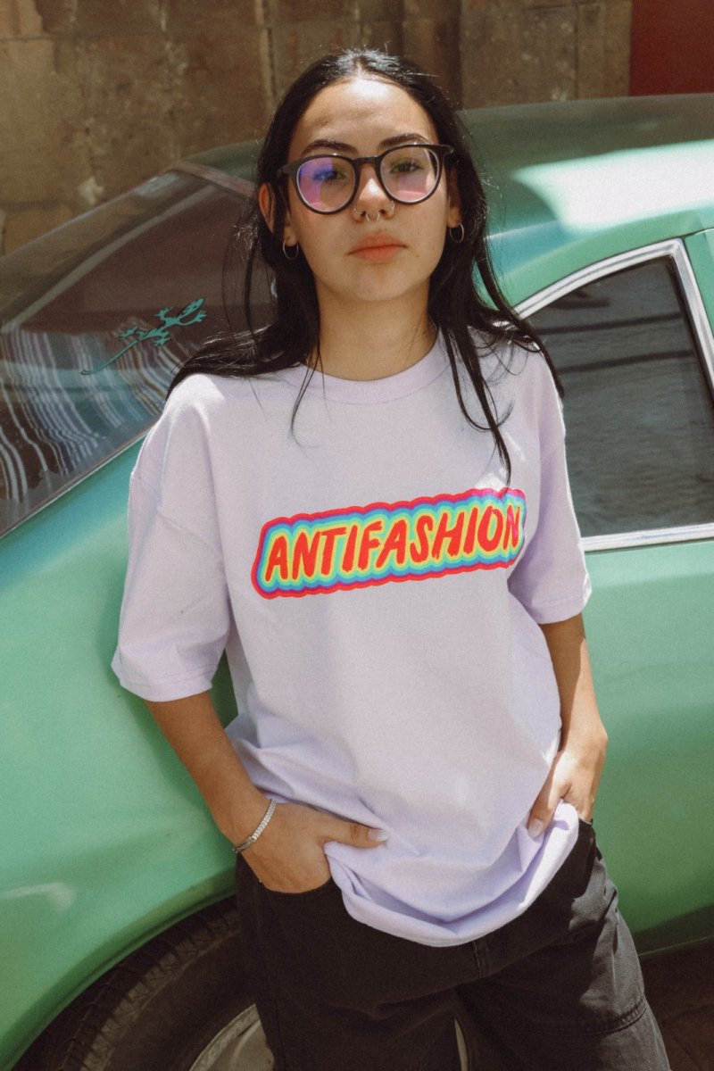Playera SKULL LIGHTING Lila - ANTIFASHION