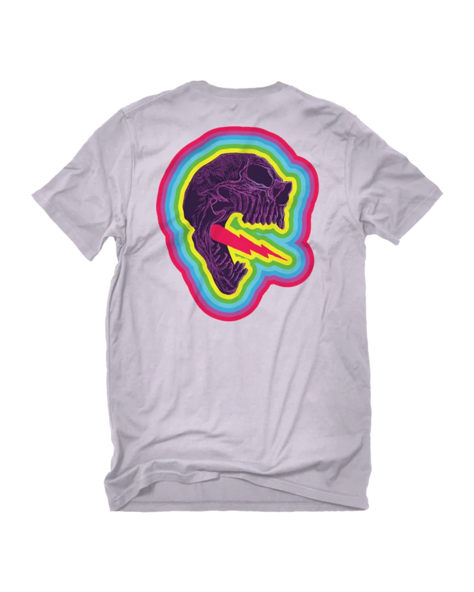 Playera SKULL LIGHTING Lila - ANTIFASHION