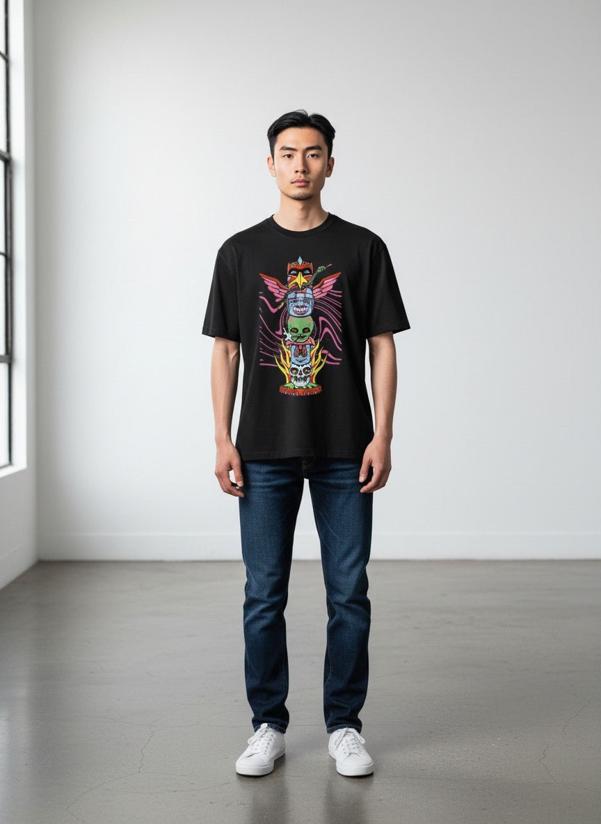 Playera Totem Negro - ANTIFASHION