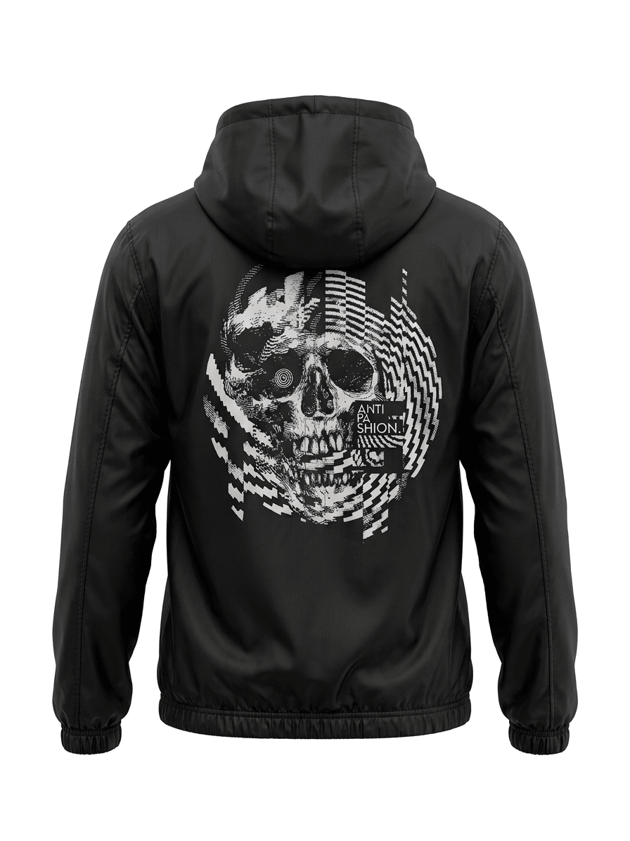 Rompevientos Skull Black - ANTIFASHION