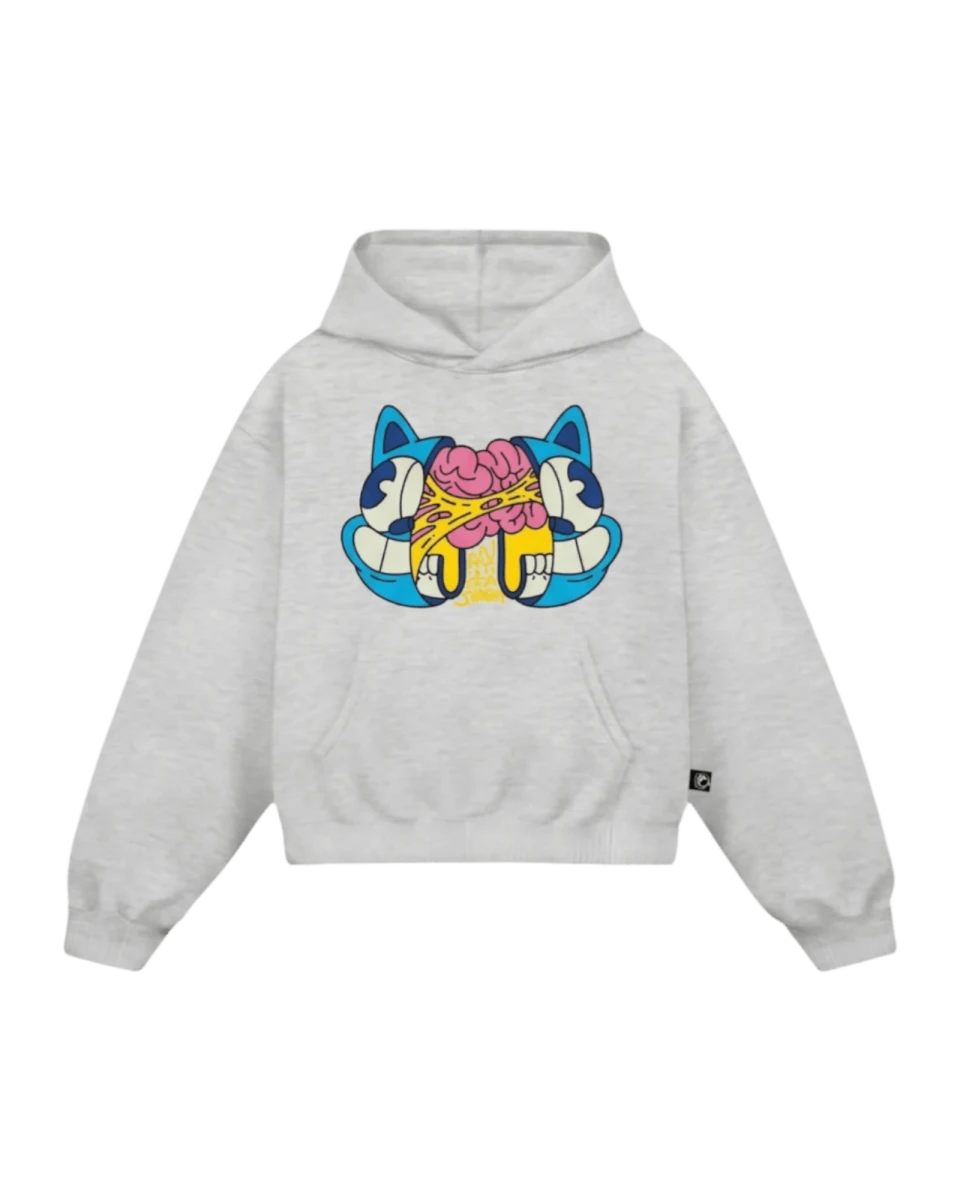 Sudadera Brain Gris Jaspe - ANTIFASHION