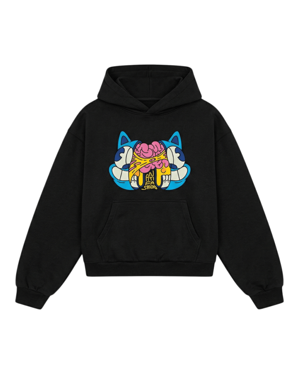 Sudadera Brain Negro - ANTIFASHION