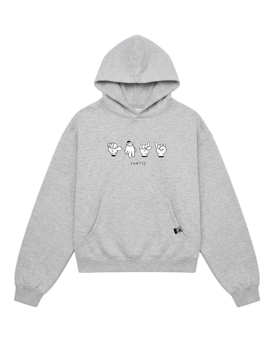 Sudadera Señas Gris Jaspe - ANTIFASHION