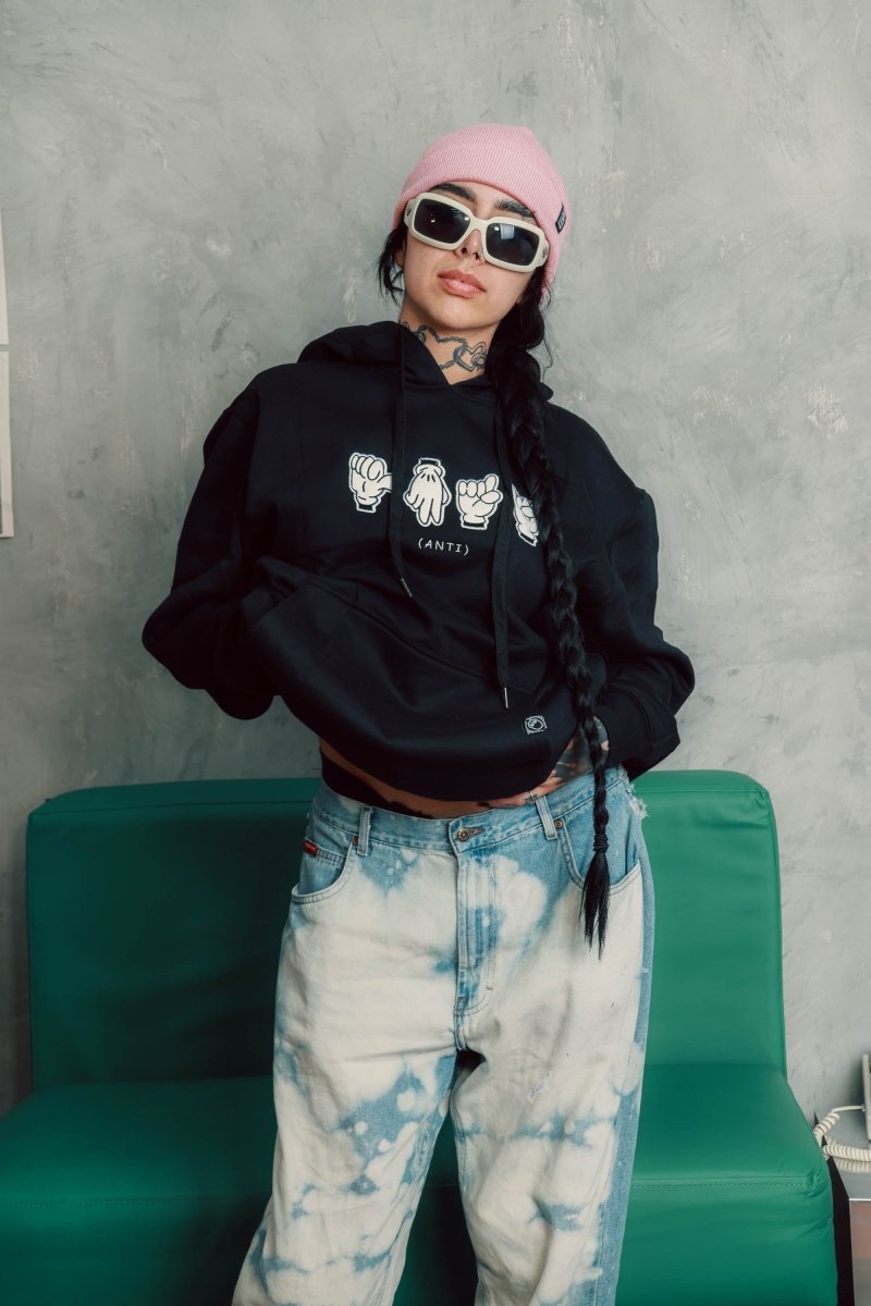 Sudadera Señas Negro - ANTIFASHION