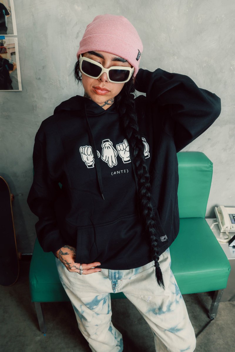 Sudadera Señas Negro - ANTIFASHION