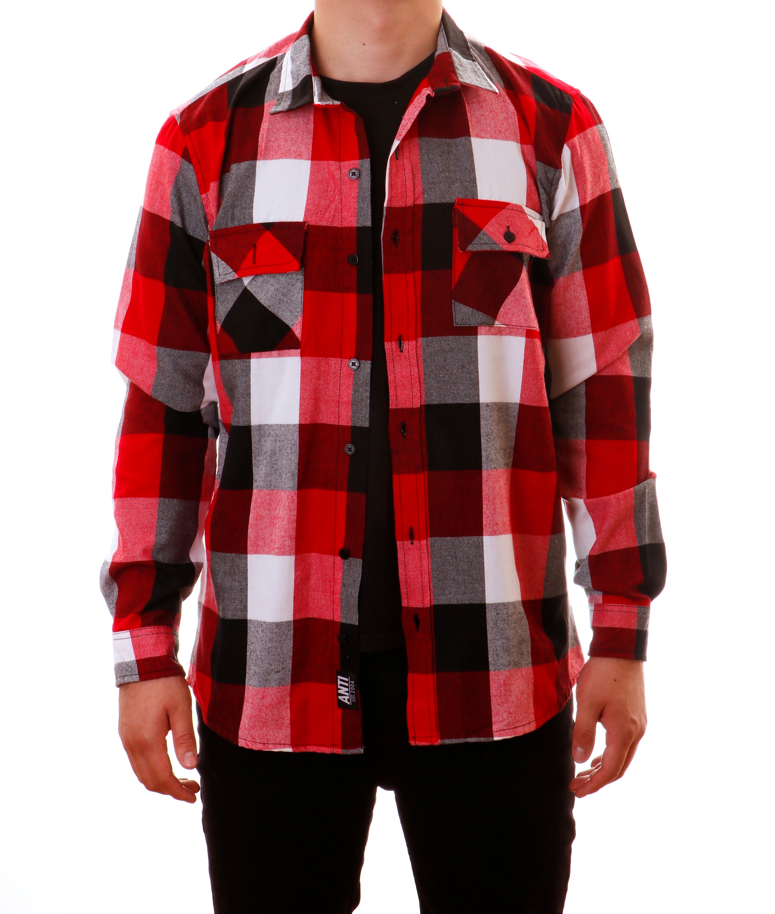 Camisa Franela Rojo/blanco